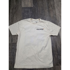 Mclaren Formula 1 Racing Team Large Print Cream Colored Shirt Sie Medium